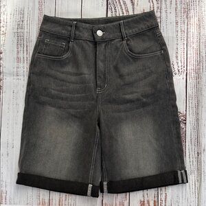 HALARA Gray Washed Jean Shorts